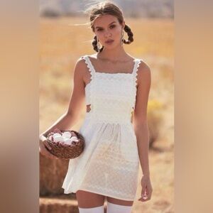 FL&L Charlotte Eyelet Mini Dress